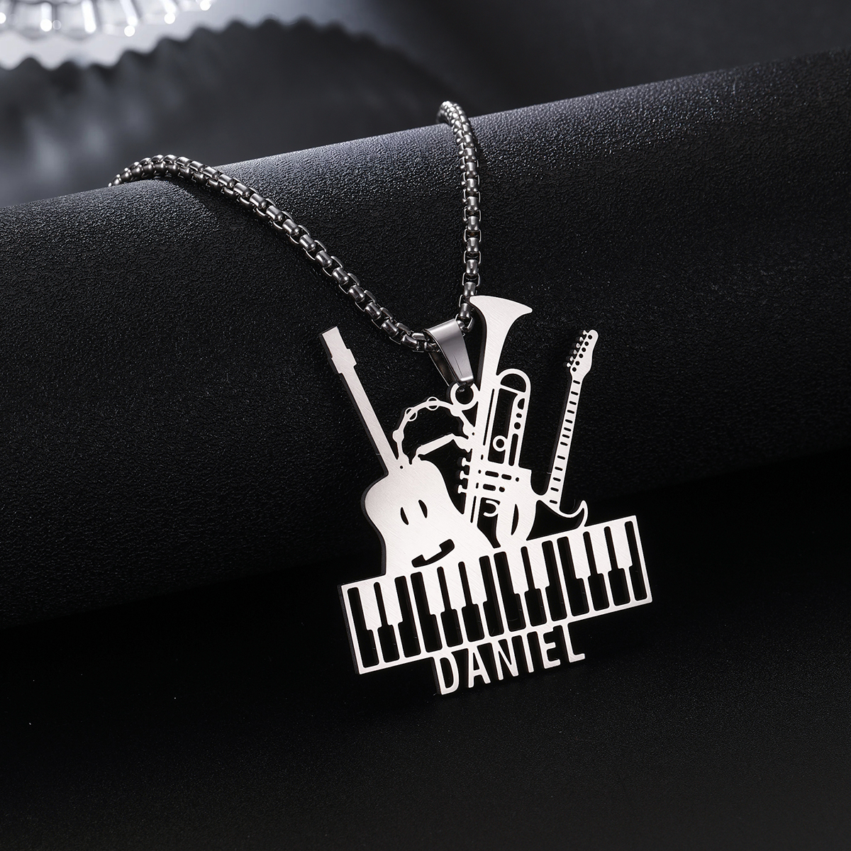 Musical Instrument And Name - Custom Name Necklaces For Women Personalized