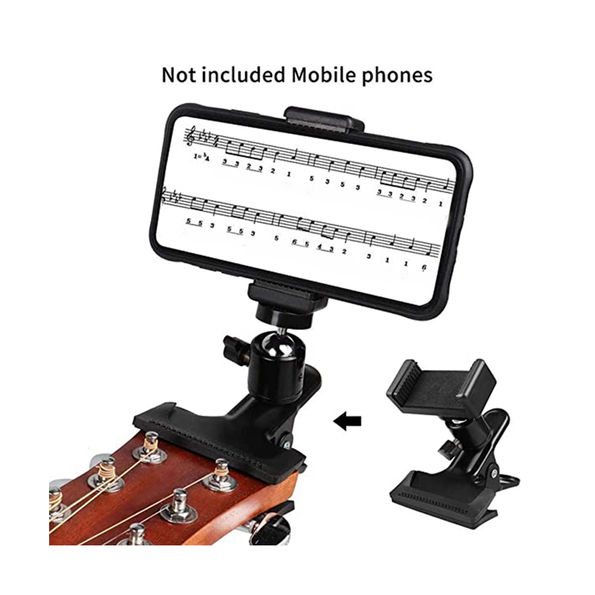 Guitar Phone Holder Rotatable  - Musical Instrument Videos のレビューと価格