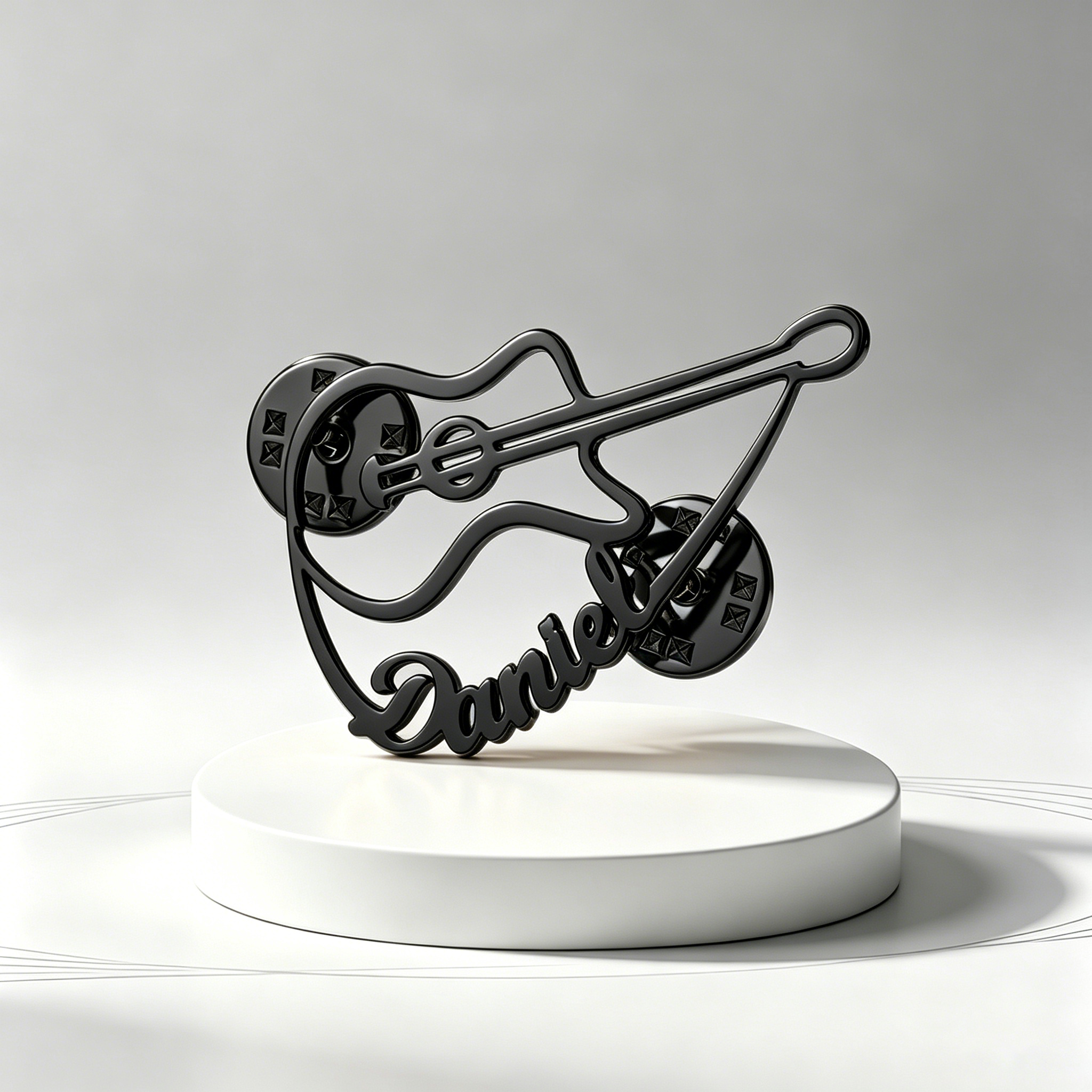 Custom Violin Pin Brooch Stain - Musical Instrument And Name のレビューと価格