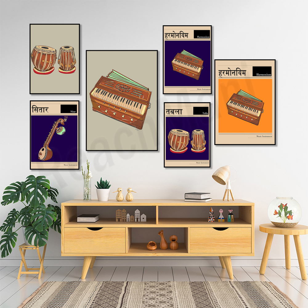 Sitar music poster, hindi indi - Musical Instrument Sitar のレビューと価格