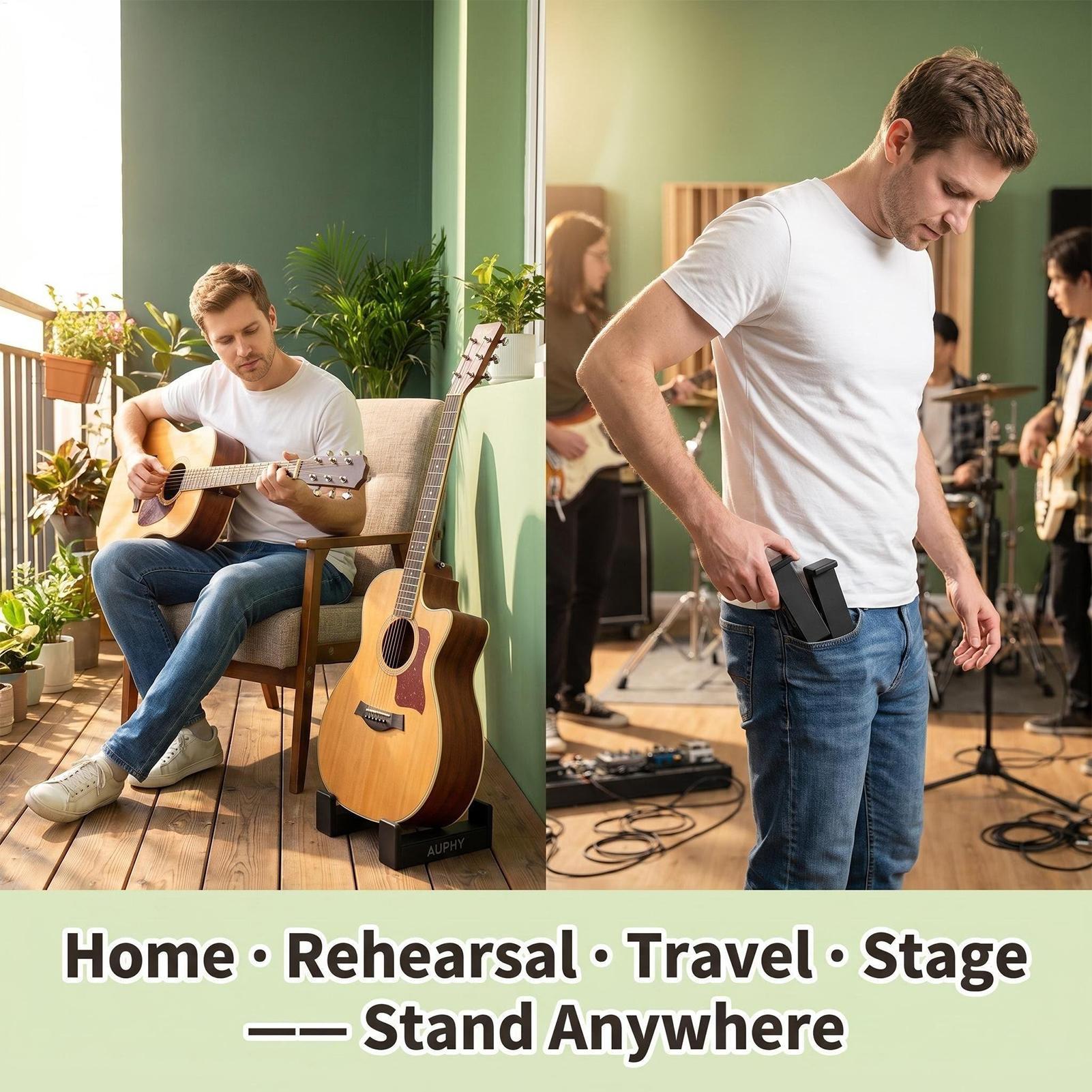 Acoustic Guitar Stand Portable - Musical Instrument Bass のレビューと価格