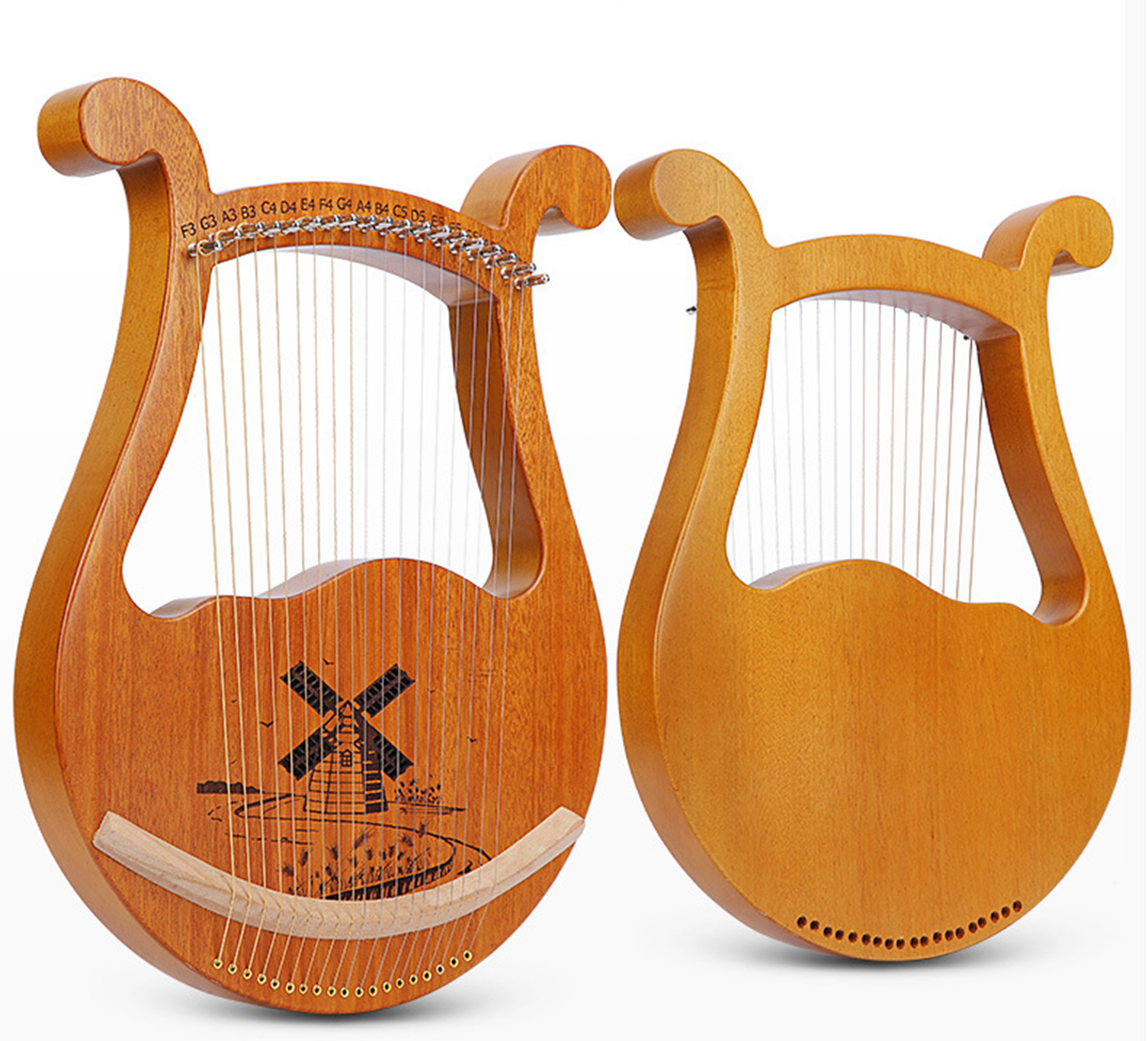 Moon Lyre Harp 19 Strings Beau - Musical Instrument Easy To Learn For Adults のレビューと価格