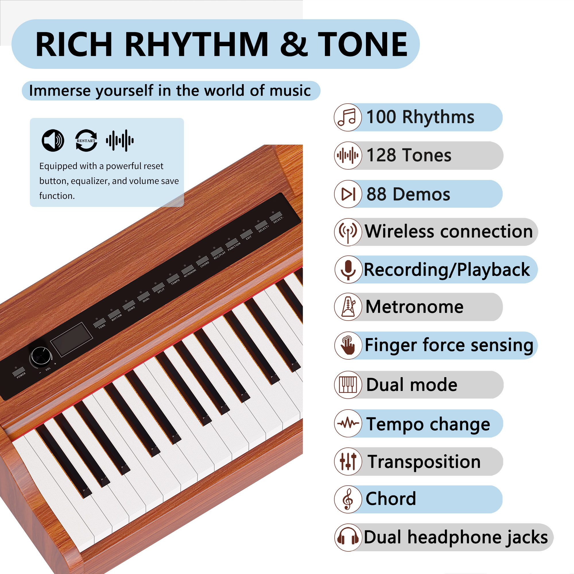 Upright Digital Piano 88 Weigh - Musical Instrument Keyboard Price のレビューと価格