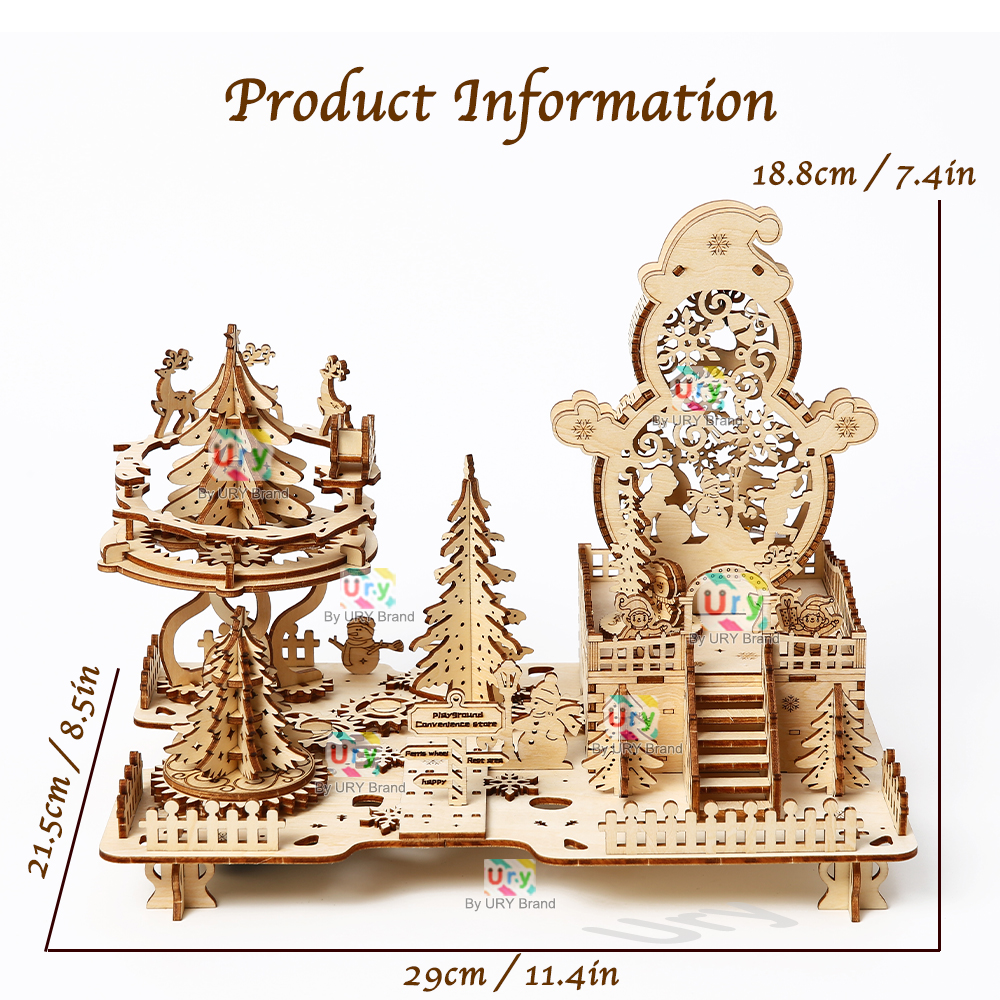 3D Wooden Puzzle Christmas Amu - Musical Instrument Park のレビューと価格