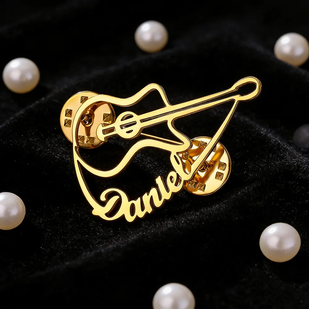 Personalized Violin Brooch Cus - Musical Instrument And Name のレビューと価格