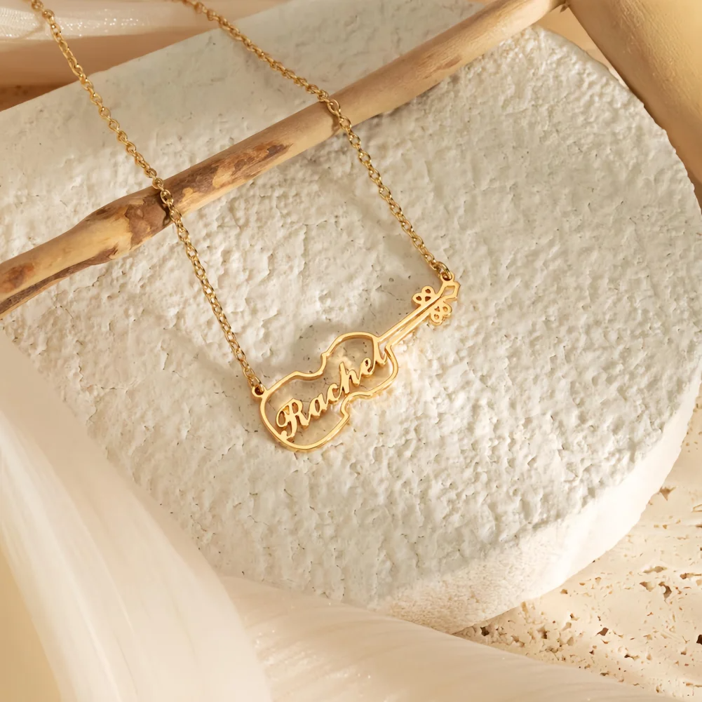 Personalized Violin Necklace C - Musical Instrument And Name のレビューと価格