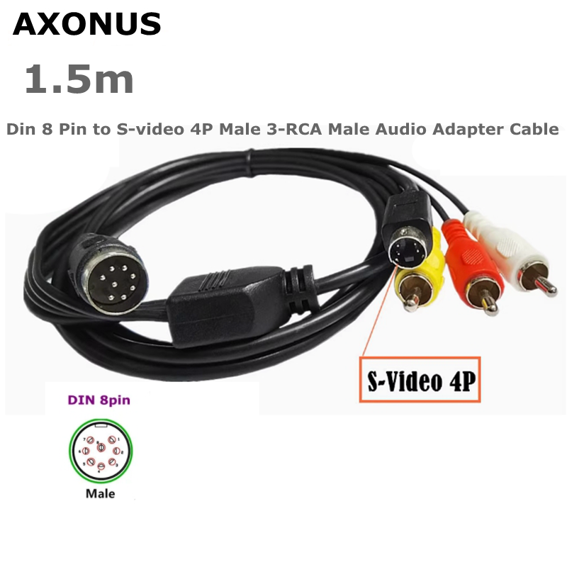 Din 8 Pin to S-video 4P Male 3 - Musical Instrument Videos のレビューと価格