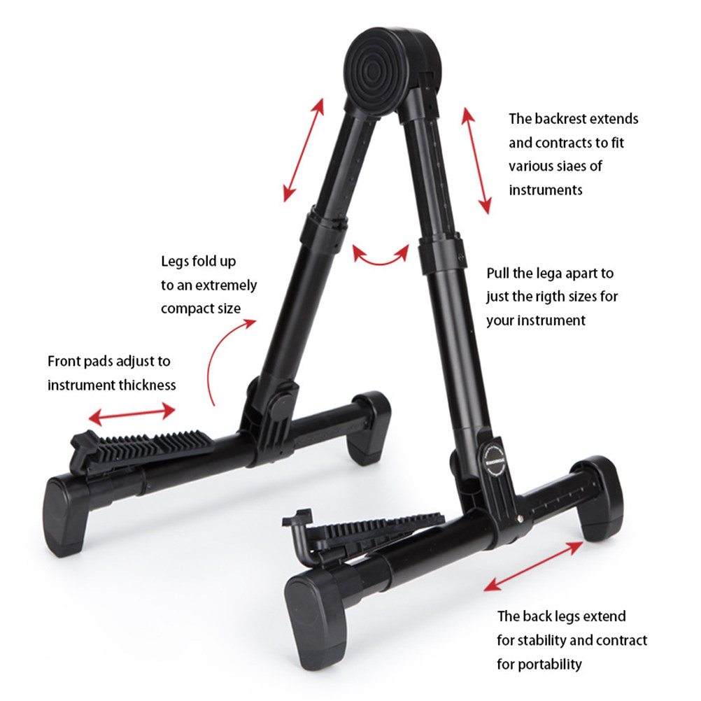 Black Foldable Guitar Stand Ho - Musical Instrument Bass のレビューと価格