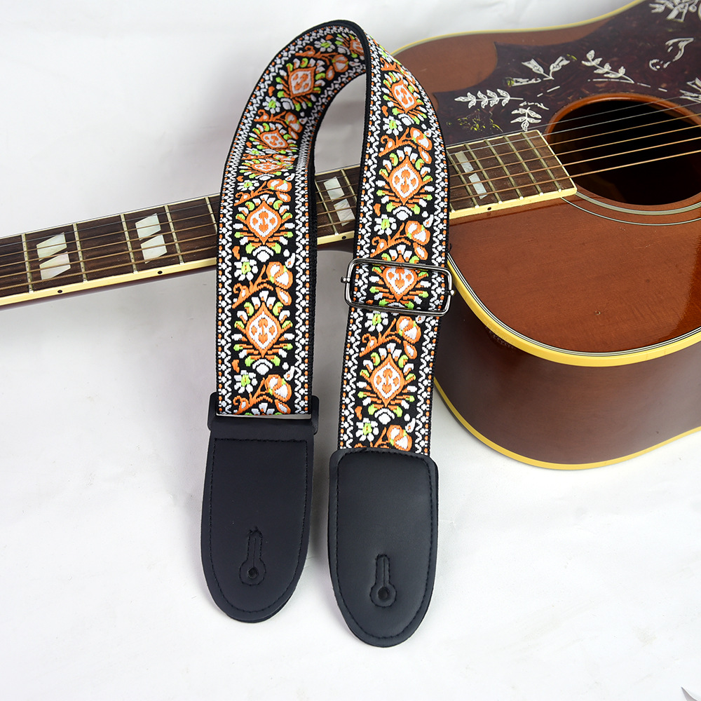 Adjustable Guitar Strap Embroi - Musical Instrument Bass のレビューと価格
