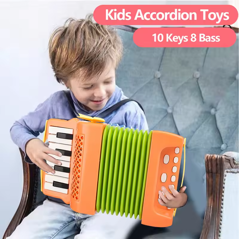 Kid Accordion Toy 10 Keys 8 Ba - Musical Instruments Game のレビューと価格
